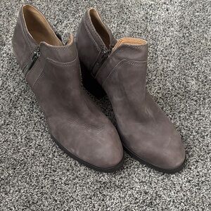 Lucky Brand Gray Ankle Boots